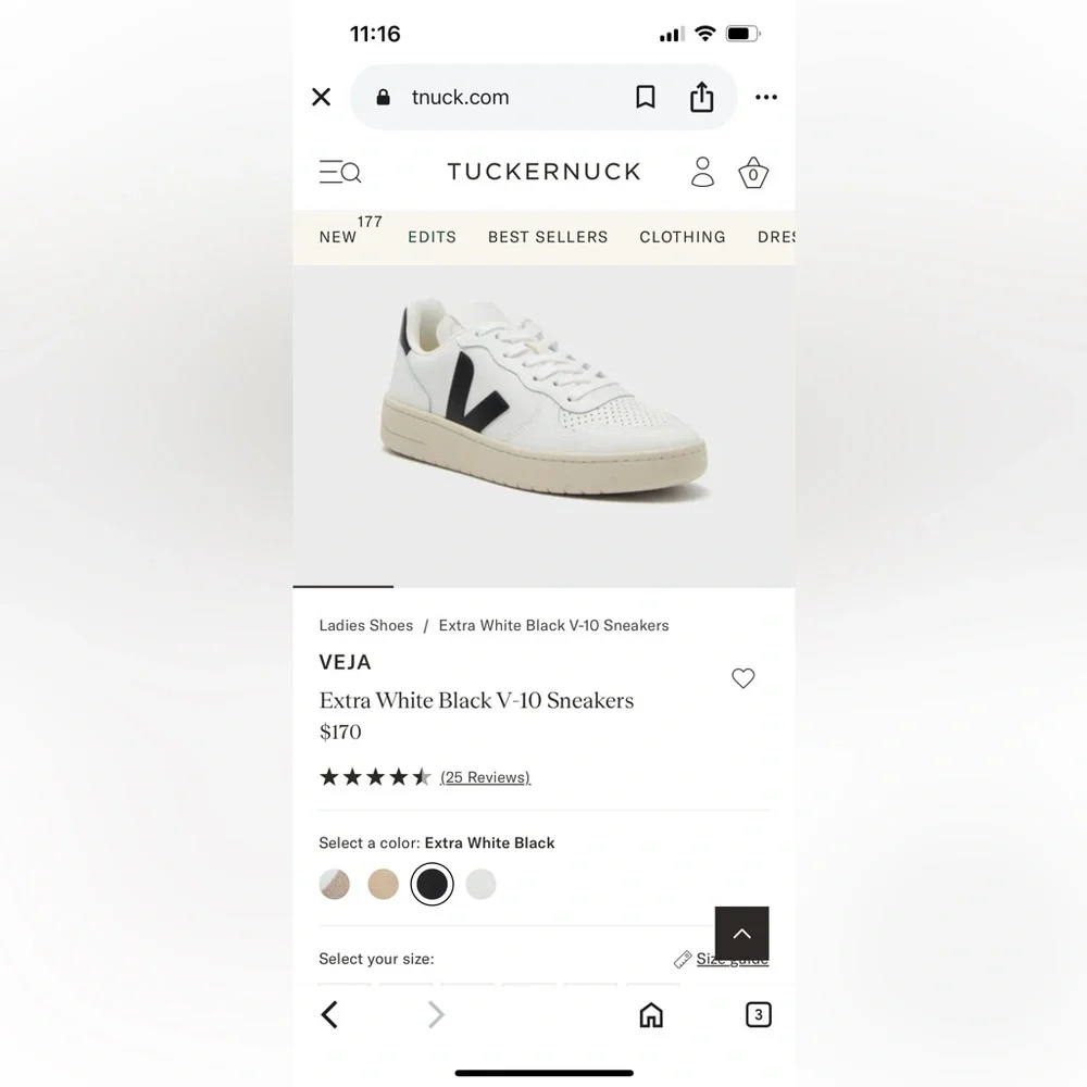 Veja sneakers extra white black v10 - Picture 12 of 12